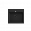 QUADRON BILL 110 GRANITEQ zlewozmywak wpuszczany 1-komorowy 595x540x205 mm, pure carbon / odpływ czarny HCQB6054U7BLM